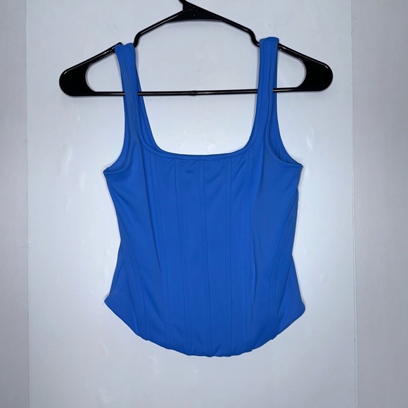 NWT Express blue body contour corset tank top size small - Picture 2 of 5
